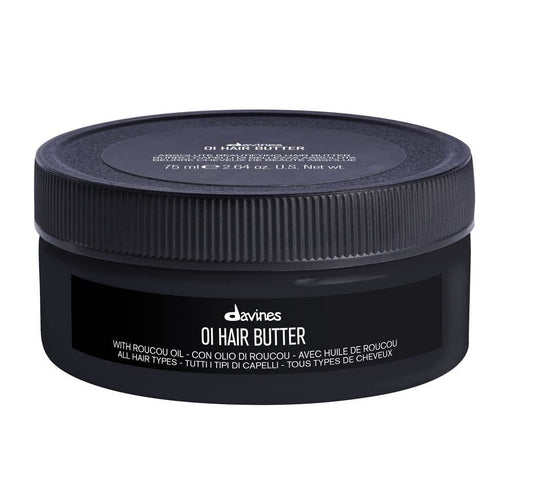 Davines OI Haarbutter – Tiefenwirksame nährende Antioxidans-Maske für alle Haartypen – Feuchtigkeitsspendende Behandlung gegen Frizz für sofortigen Glanz mit Roucou-Öl – stellt Weichheit wieder her, Reisegröße, 75 ml