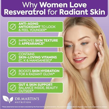 Extra Starkes Resveratrol 1568 mg – 180 Kapseln – 3 Monate Vorrat | Antioxidans Nahrungsergänzungsmittel | Natürliche Trans-Resveratrol-Pillen | Für Anti-Aging, Herzgesundheit, Immunsystem & Gehirnfunktion