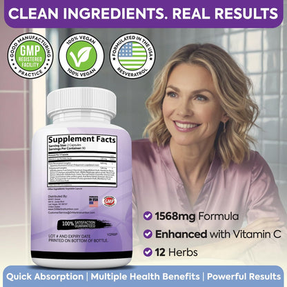 Extra Starkes Resveratrol 1568 mg – 180 Kapseln – 3 Monate Vorrat | Antioxidans Nahrungsergänzungsmittel | Natürliche Trans-Resveratrol-Pillen | Für Anti-Aging, Herzgesundheit, Immunsystem & Gehirnfunktion