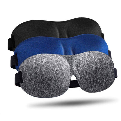 LKY DIGITAL Schlafmaske für Seitenschläfer 3er-Pack, 3D Augenmaske zum Schlafen, Schlafbrille für Männer Frauen - Grau, Blau & Schwarz