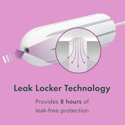 Rael Tampons mit Applikator, Bio-Baumwollkern, Super Saugfähigkeit, BPA-frei, Leak Locker Technologie, unparfümiert, chlorfrei (36 Stück, Super)