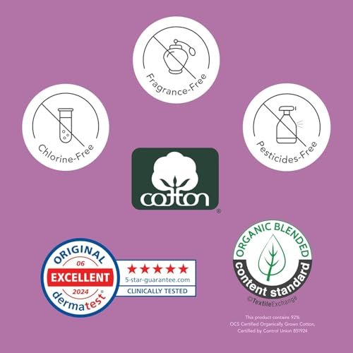 Rael Tampons mit Applikator, Bio-Baumwollkern, Super Saugfähigkeit, BPA-frei, Leak Locker Technologie, unparfümiert, chlorfrei (36 Stück, Super)