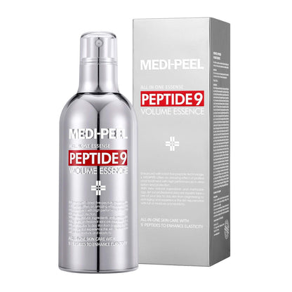 Medi-Peel Peptide 9 Volume All-in-One Essence 3.38 oz / 100 ml – Anti-Falten, Kollagen-Formel, Aufhellende Wirkung, Sofortige Feuchtigkeitsversorgung, Hautstraffung, Koreanische Hautpflege