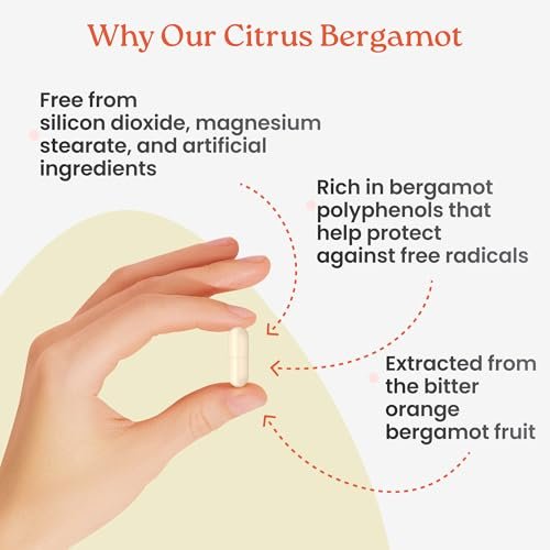 NewLife Naturals Citrus Bergamot Supplement 500 mg – Herzgesundheit & Wohlbefinden – Reiner Extrakt – 60 vegane Kapseln