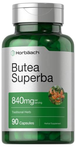 Horbäach Butea Superba Root 840mg – 90 Kapseln | für die männliche Leistungsfähigkeit | Non-GMO, glutenfrei