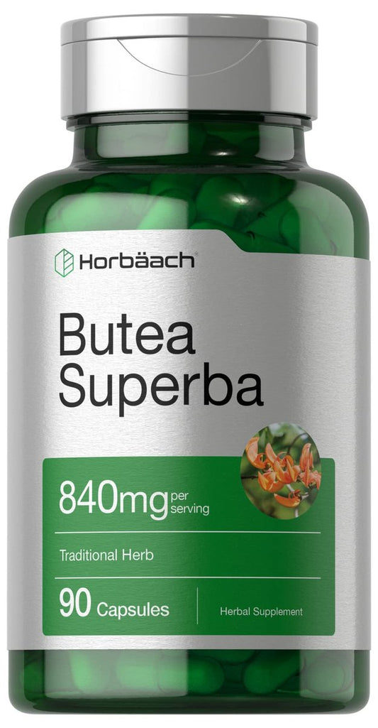 Horbäach Butea Superba Root 840mg – 90 Kapseln | für die männliche Leistungsfähigkeit | Non-GMO, glutenfrei