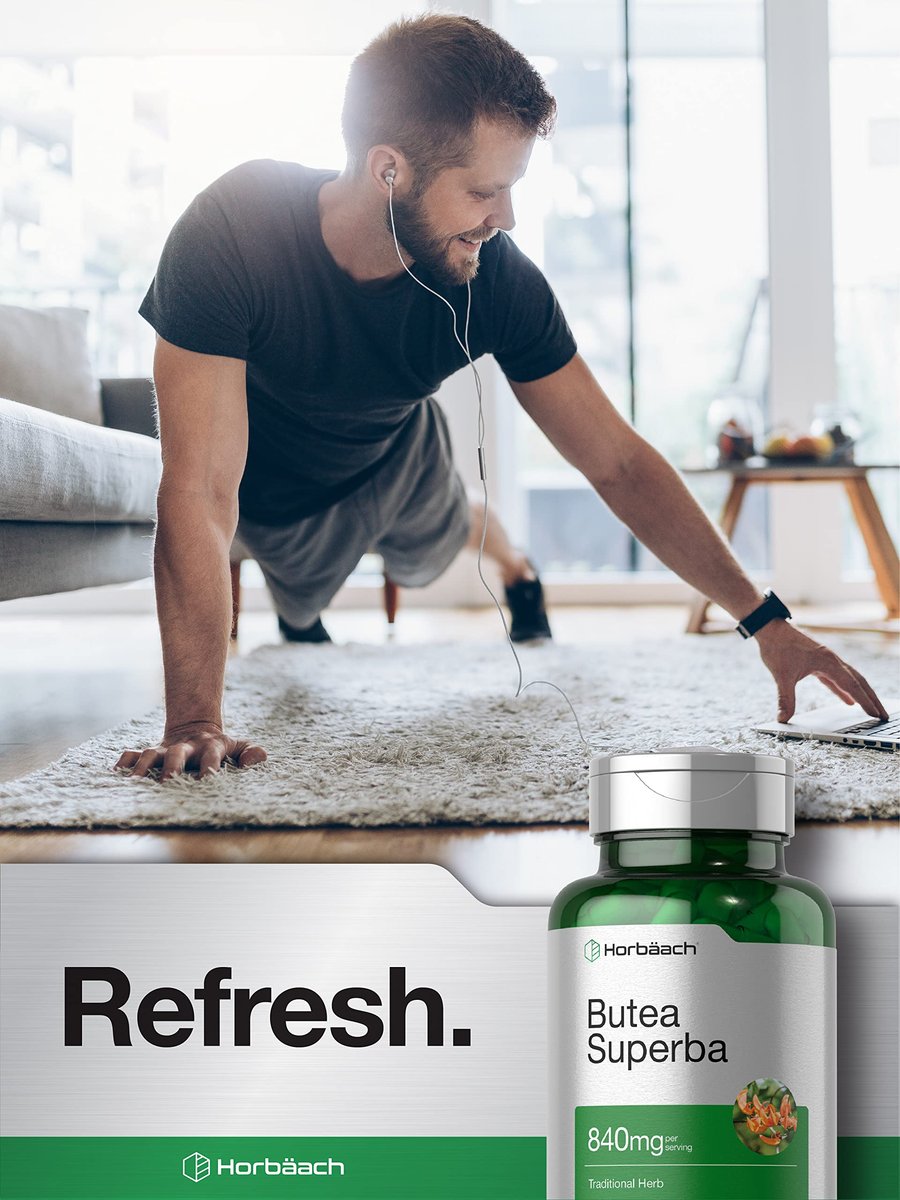 Horbäach Butea Superba Root 840mg – 90 Kapseln | für die männliche Leistungsfähigkeit | Non-GMO, glutenfrei
