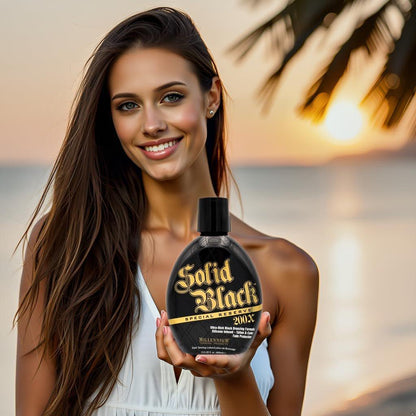 Millennium Solid Black Special Reserve 200X Bräunungslotion – Indoor & Outdoor mit fortschrittlichem Silikon-Bronzer, Tattoo-Schutz – Bräunungslotion für Männer & Frauen – 13,5 oz