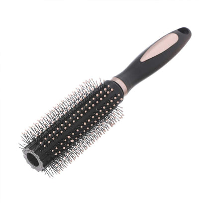 RN BEAUTY Antistatische Haarbürste für Damen und Herren – Nylonborsten Massagebürste zum Föhnen und Entwirren – Rundbürste für alle Haartypen nass oder trocken – Roségold