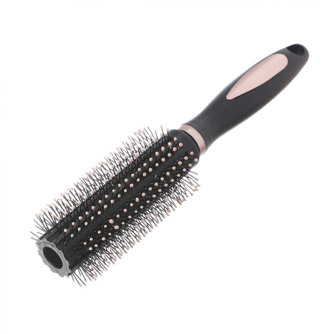 RN BEAUTY Antistatische Haarbürste für Damen und Herren – Nylonborsten Massagebürste zum Föhnen und Entwirren – Rundbürste für alle Haartypen nass oder trocken – Roségold