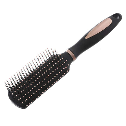 RN BEAUTY Antistatische Massage-Haarbürste für Damen und Herren, Erwachsene und Kinder – Nylonborsten, rechteckig, für alle Haartypen nass oder trocken, zum Föhnen und Entwirren (Roségold)