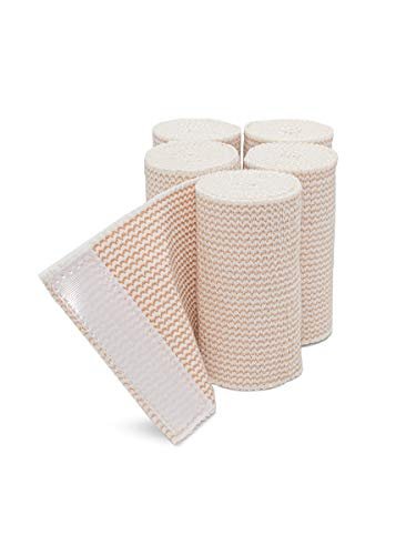 Hospora Dicke, Latexfreie Kompressions-Elastikbinde aus Baumwolle (10 cm, 5 Rollen)