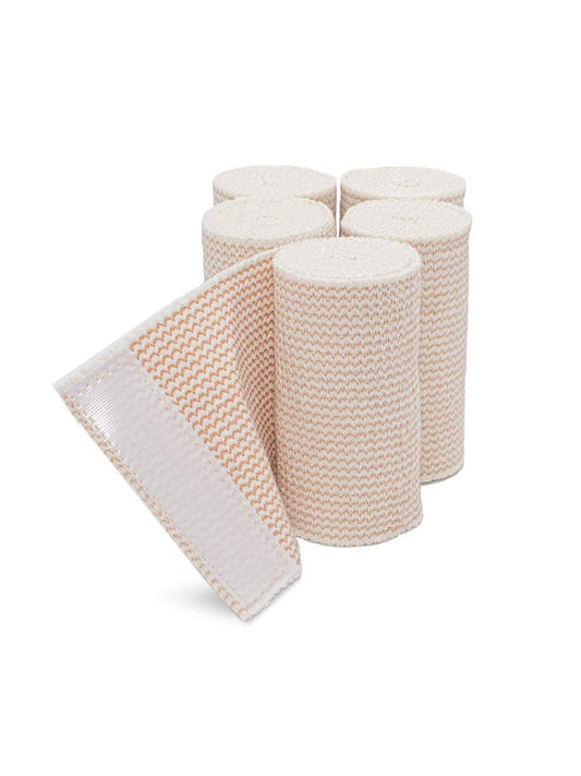 Hospora Dicke, Latexfreie Kompressions-Elastikbinde aus Baumwolle (10 cm, 5 Rollen)