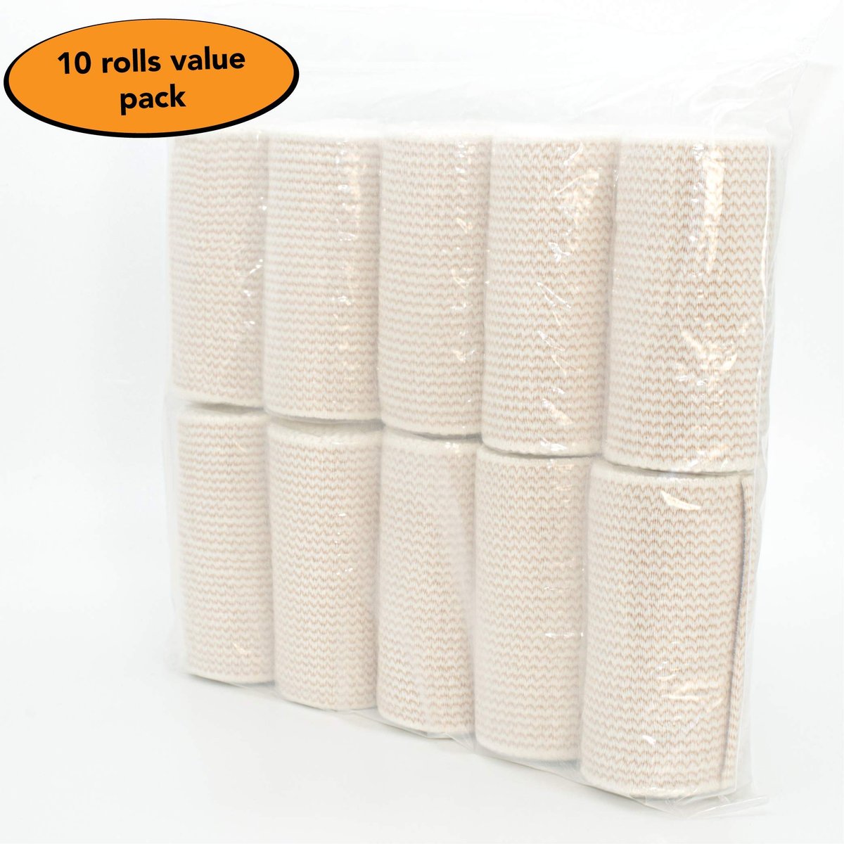 Hospora Dicke Latexfreie Kompressions-Baumwoll-Elastikbinde (15 cm, 5 Rollen)