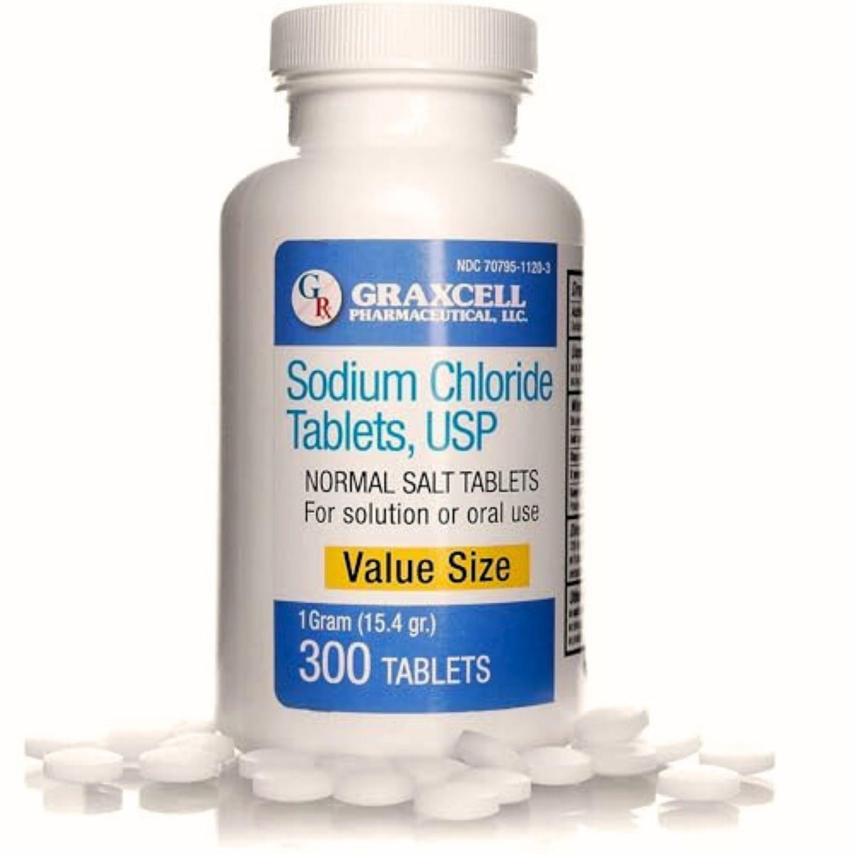 Natriumchlorid-Tabletten 1g | Elektrolytsalz bei POTS-Syndrom und Dysautonomie | Schnelle Rehydrierung | 300 Tabletten | Hergestellt in den USA