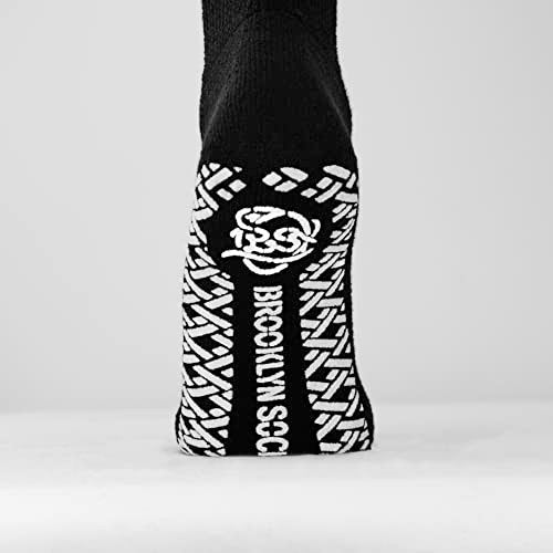 3 Paar Anti-Rutsch Diabetiker Socken, nicht einschnürend, therapeutische Baumwoll-Greifersocken (Schwarz, Größe 13-15)