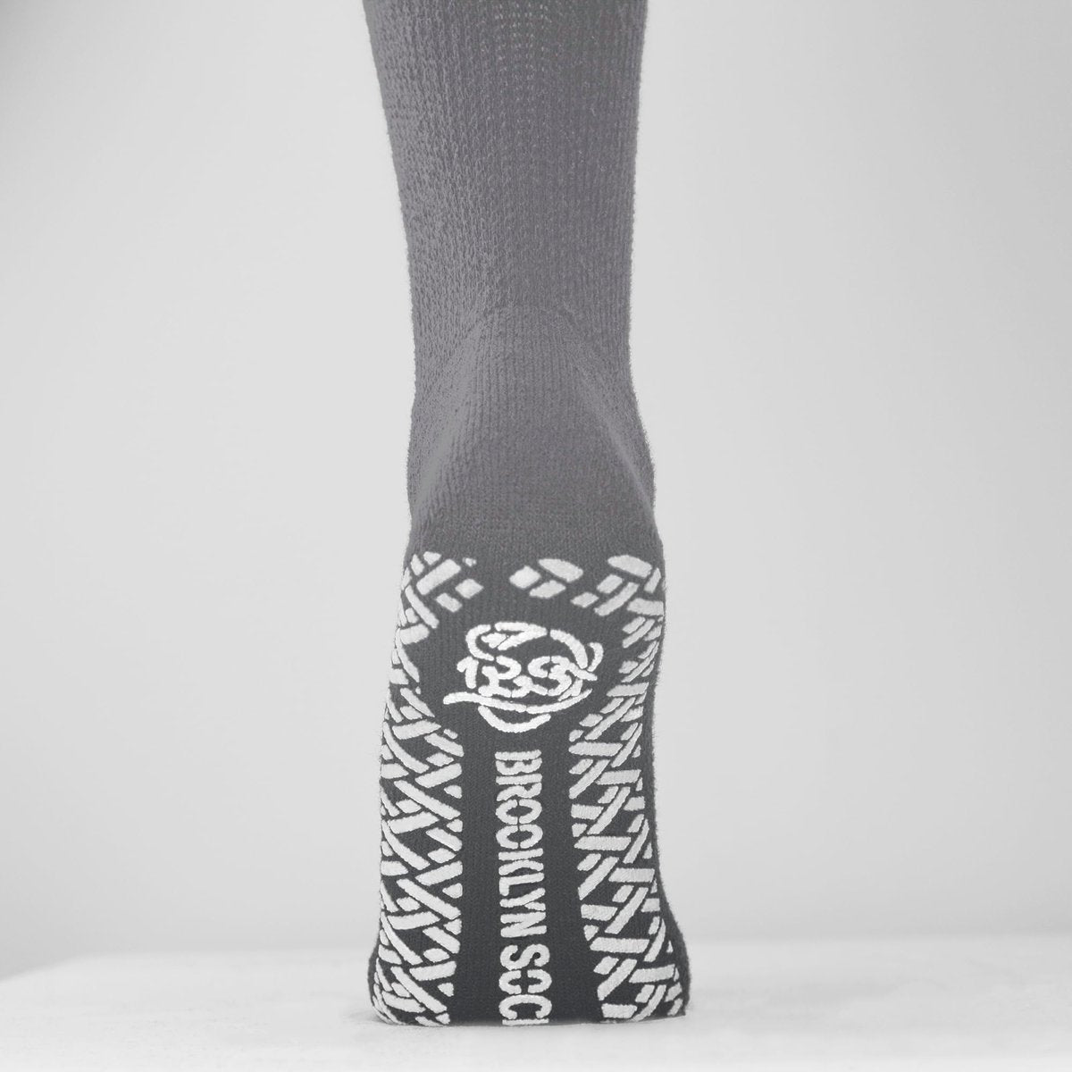 3 Paar Anti-Rutsch Diabetiker Socken, Baumwoll-Griff Socken mit weitem Bündchen (Grau, Größe 10-13)
