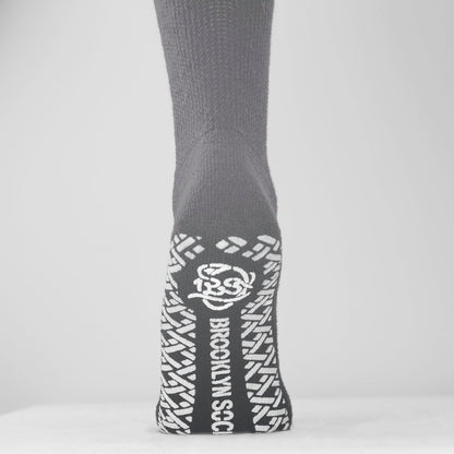 3 Paar Anti-Rutsch Diabetiker Socken, Baumwoll-Griff Socken mit weitem Bündchen (Grau, Größe 10-13)