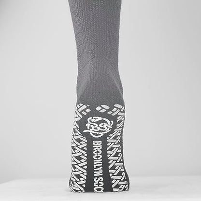3 Paar Anti-Rutsch Diabetiker Socken, Baumwoll-Griff Socken mit weitem Bündchen (Grau, Größe 10-13)