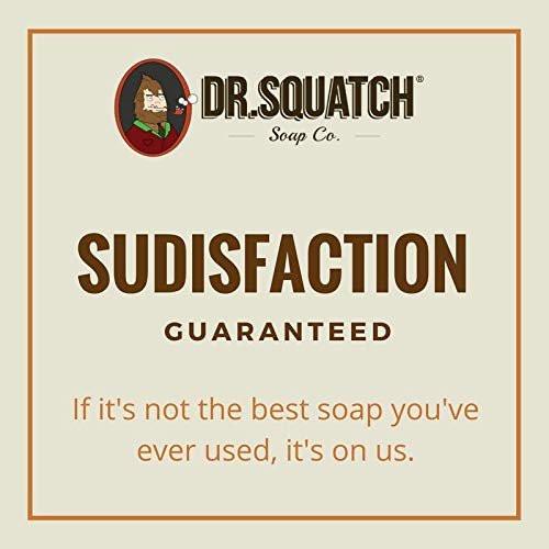 Dr. Squatch Pine Tar Seife 4er-Pack – Natürliche Holzseife für Männer mit peelender Wirkung – Handgemacht in den USA mit Kiefer, Kokos und Olivenöl (4 Riegel)