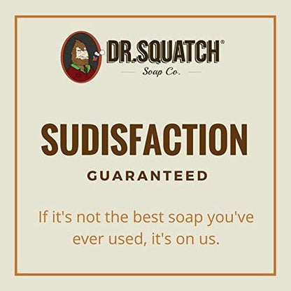 Dr. Squatch Pine Tar Seife 4er-Pack – Natürliche Holzseife für Männer mit peelender Wirkung – Handgemacht in den USA mit Kiefer, Kokos und Olivenöl (4 Riegel)