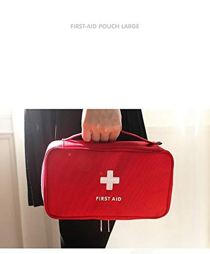 PenyaZo Erste-Hilfe-Tasche Rot – Leere Notfalltasche aus Polyester für Zuhause, Reisen, Camping, Wandern – Mini Medizintasche
