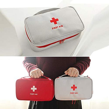 PenyaZo Erste-Hilfe-Tasche Rot – Leere Notfalltasche aus Polyester für Zuhause, Reisen, Camping, Wandern – Mini Medizintasche