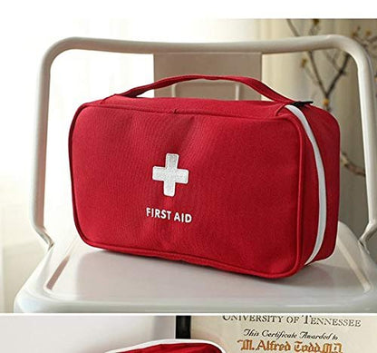 PenyaZo Erste-Hilfe-Tasche Rot – Leere Notfalltasche aus Polyester für Zuhause, Reisen, Camping, Wandern – Mini Medizintasche