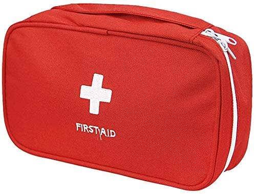 PenyaZo Erste-Hilfe-Tasche Rot – Leere Notfalltasche aus Polyester für Zuhause, Reisen, Camping, Wandern – Mini Medizintasche