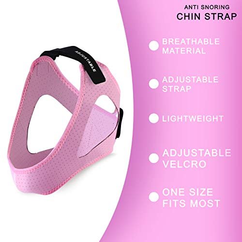 Anti-Schnarch-Kinnriemen für CPAP-Anwender (Pink)