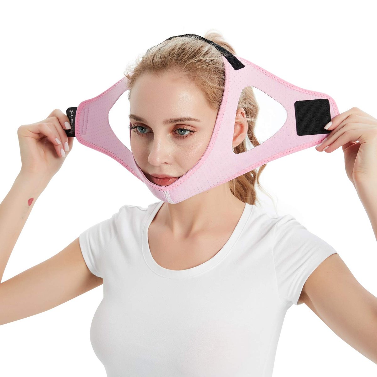 Anti-Schnarch-Kinnriemen für CPAP-Anwender (Pink)
