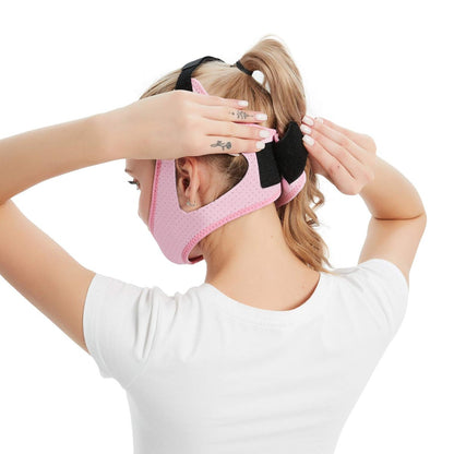 Anti-Schnarch-Kinnriemen für CPAP-Anwender (Pink)