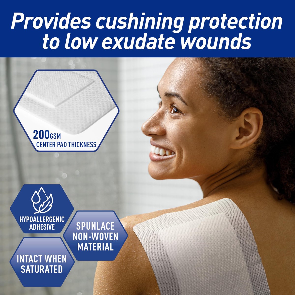 MED PRIDE Haftverband sterile Wundauflage, große Gaze-Pads, saugfähig, atmungsaktiv, latexfrei, einzeln verpackt (15 x 20 cm)