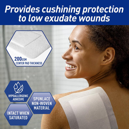 MED PRIDE Haftverband sterile Wundauflage, große Gaze-Pads, saugfähig, atmungsaktiv, latexfrei, einzeln verpackt (15 x 20 cm)