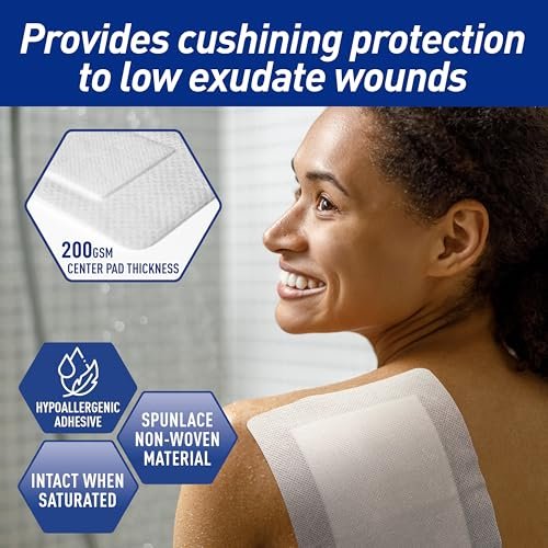 MED PRIDE Haftverband sterile Wundauflage, große Gaze-Pads, saugfähig, atmungsaktiv, latexfrei, einzeln verpackt (15 x 20 cm)