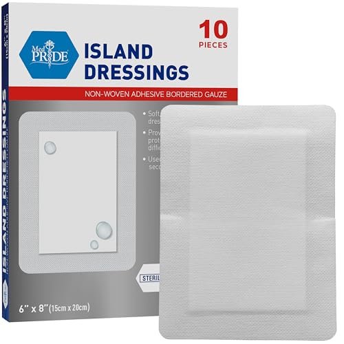 MED PRIDE Haftverband sterile Wundauflage, große Gaze-Pads, saugfähig, atmungsaktiv, latexfrei, einzeln verpackt (15 x 20 cm)