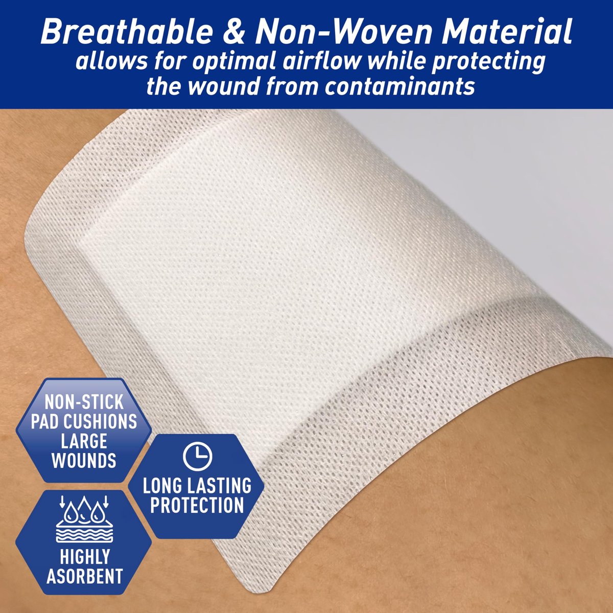 MED PRIDE Haftverband sterile Wundauflage, große Gaze-Pads, saugfähig, atmungsaktiv, latexfrei, einzeln verpackt (15 x 20 cm)