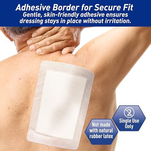 MED PRIDE Haftverband sterile Wundauflage, große Gaze-Pads, saugfähig, atmungsaktiv, latexfrei, einzeln verpackt (15 x 20 cm)