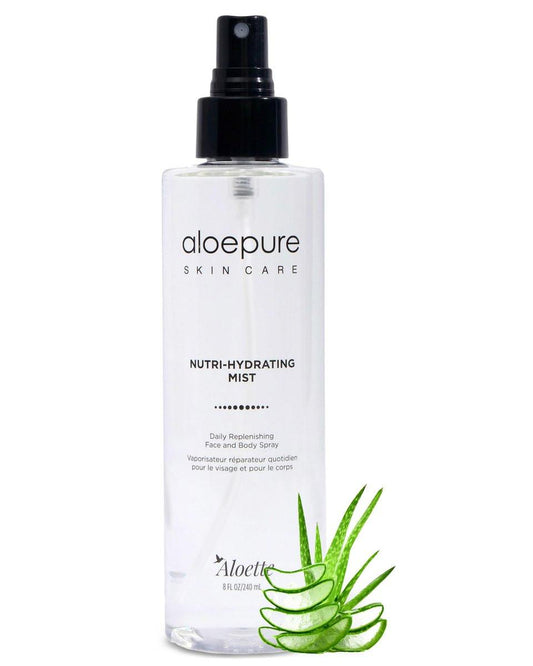 Aloette Nutri-Hydrating After Sun Spray – Feuchtigkeitsspendendes Gesichts- und Körperspray mit Aloe Vera, Seidenaminosäuren und Vitaminen A, E, C & B5 – 240 ml