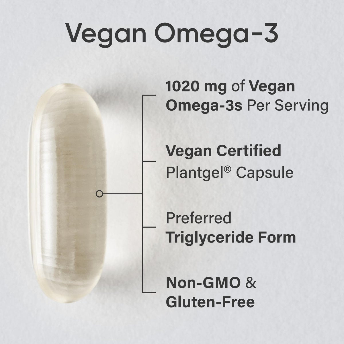Sports Research Vegane Omega-3 Algenöl Kapseln - Höchste Konzentration an veganen DHA & EPA Fettsäuren | Non-GMO getestet & vegan zertifiziert - 60 vegane Softgels (ohne Carrageen)
