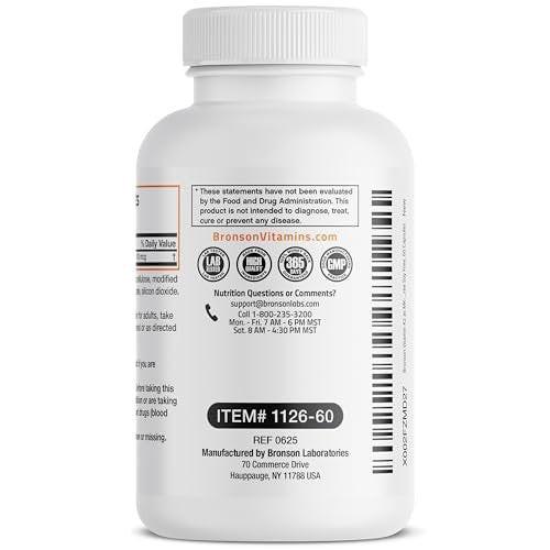 Bronson Vitamin K2 als MK-7 Menaquinon 100 mcg, 60 Kapseln – Non-GMO