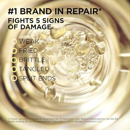 L'Oreal Paris Elvive Total Repair 5 Reparierendes Shampoo und Conditioner für geschädigtes Haar, 28 Unzen (2er-Pack)