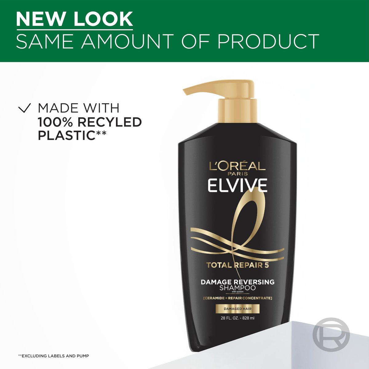 L'Oreal Paris Elvive Total Repair 5 Reparierendes Shampoo und Conditioner für geschädigtes Haar, 28 Unzen (2er-Pack)