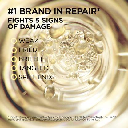 L'Oreal Paris Elvive Total Repair 5 Reparierendes Shampoo und Conditioner für geschädigtes Haar, 28 Unzen (2er-Pack)