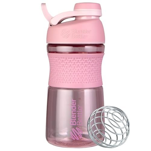 BlenderBottle SportMixer Shaker-Flasche für Proteinshakes und Pre-Workout, 20 Unzen, Rose