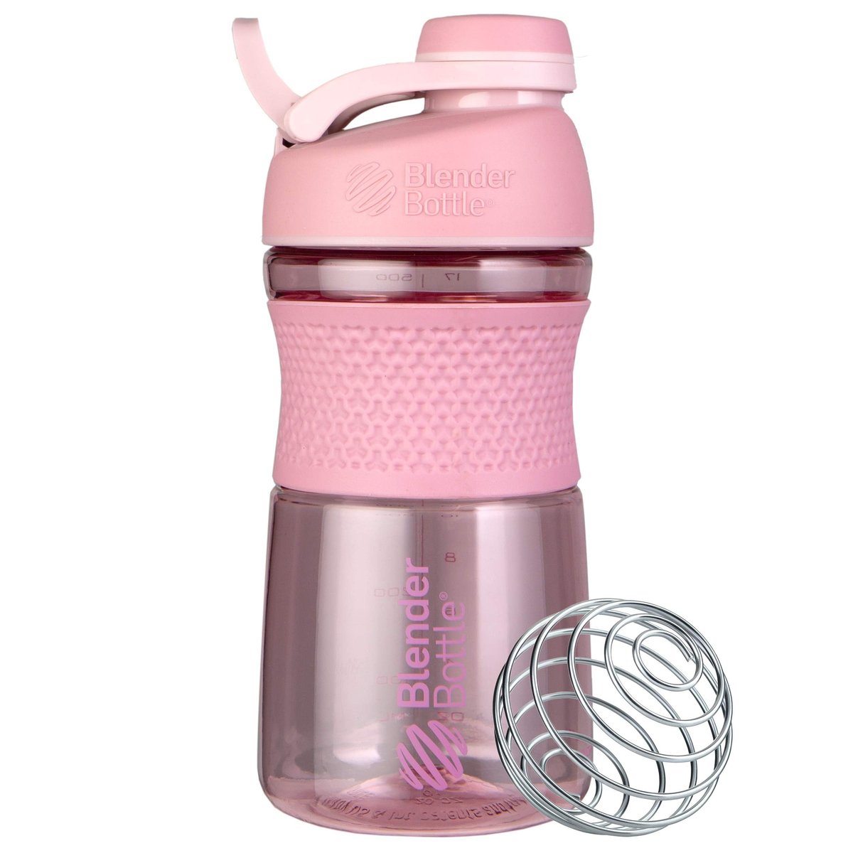 BlenderBottle SportMixer Shaker-Flasche für Proteinshakes und Pre-Workout, 20 Unzen, Rose