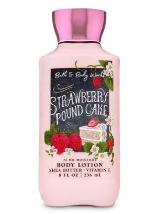 Bath and Body Works Strawberry Pound Cake Daily Trio – Duschgel, Duftspray & Bodylotion (2020 Edition)