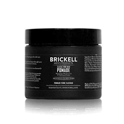 Brickell Herren Haarstyling Pomade mit starkem Halt & Glanz, natürliche & organische Inhaltsstoffe, 56,7 g