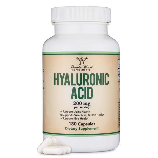 Double Wood Supplements Hyaluronsäure, 180 Kapseln (100 mg pro Kapsel)
