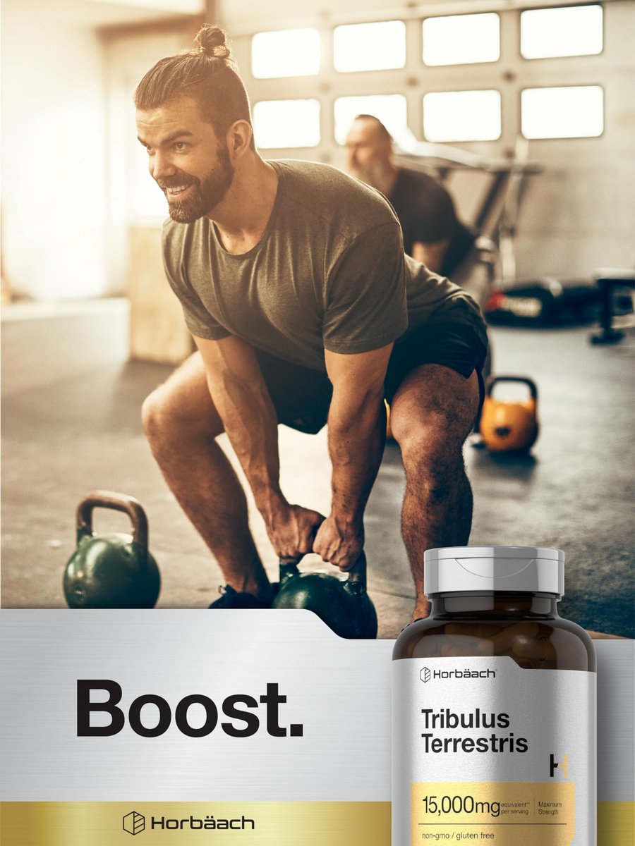 Horbäach Tribulus Terrestris für Männer | 180 Kapseln | Maximale Stärke | Non-GMO, Glutenfreies Extrakt-Präparat